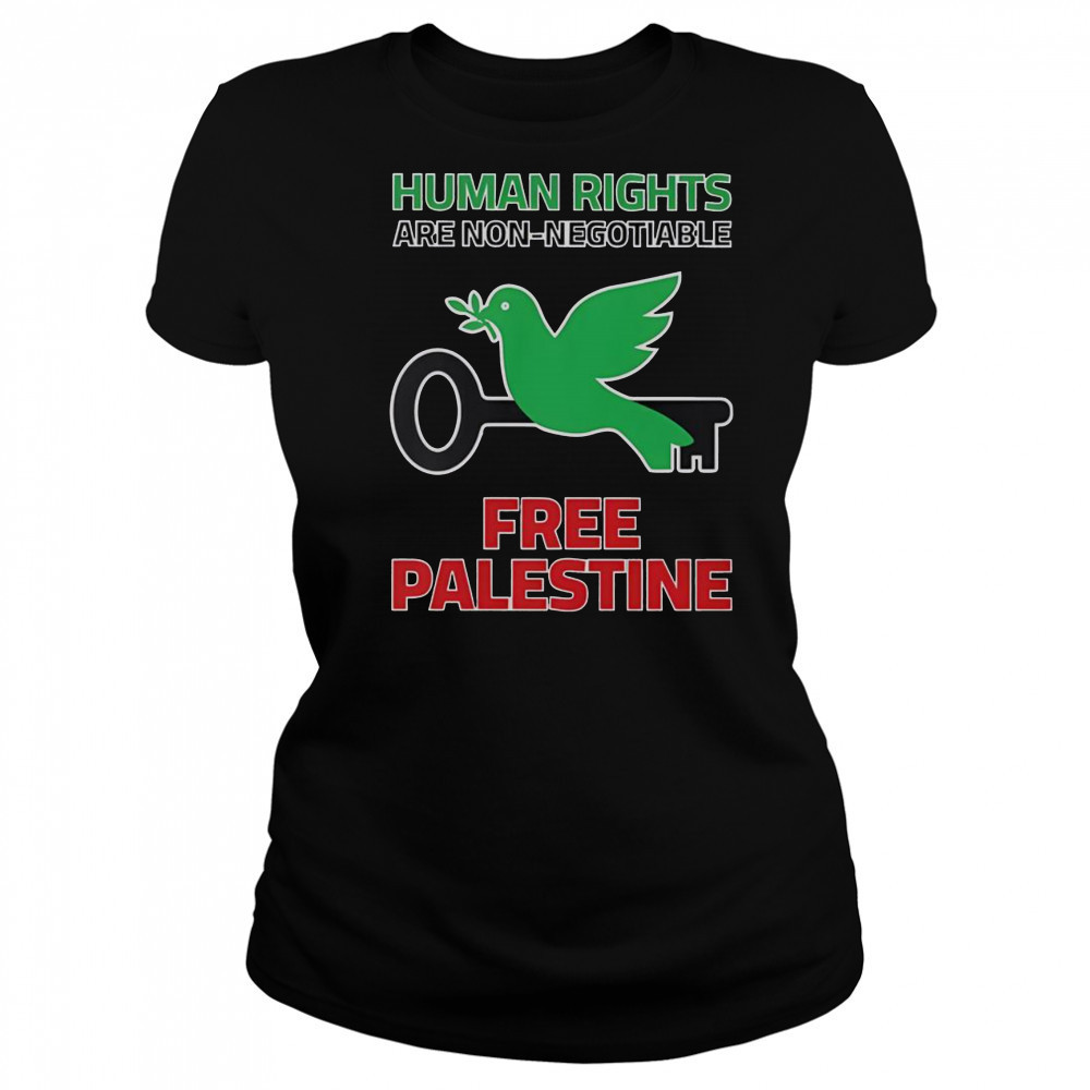 Human Rights Are Non-Negotiable Free Palestine T-Shirt Women's T-shirt