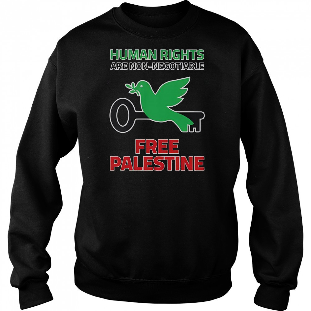 Human Rights Are Non-Negotiable Free Palestine T-Shirt Hoodie