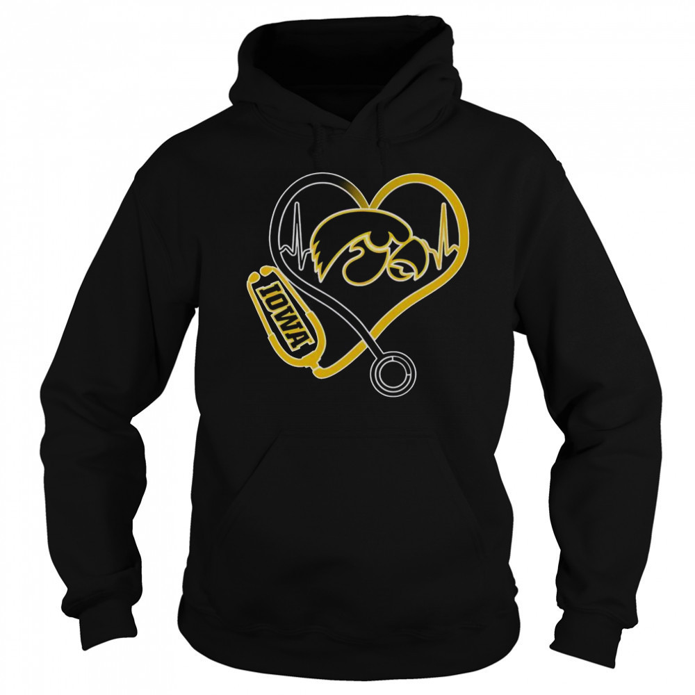 Iowa Hawkeyes Caring Hearts Nurses T-Shirt Sweatshirt