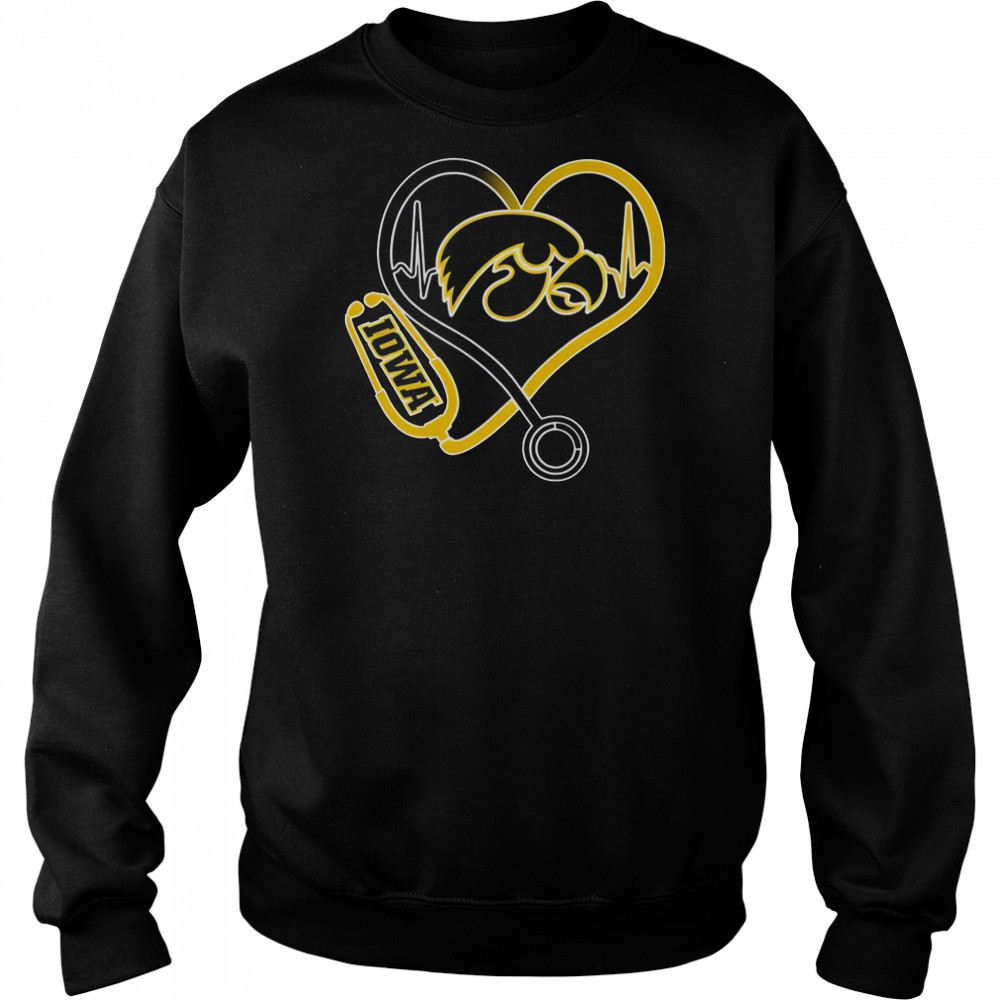 Iowa Hawkeyes Caring Hearts Nurses T-Shirt Hoodie