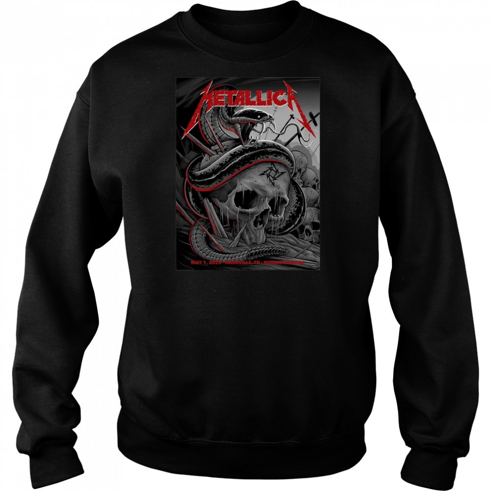 Poster Metallica World Tour On May 1 2025 Nashville TN Nissan Stadium t-shirt Hoodie