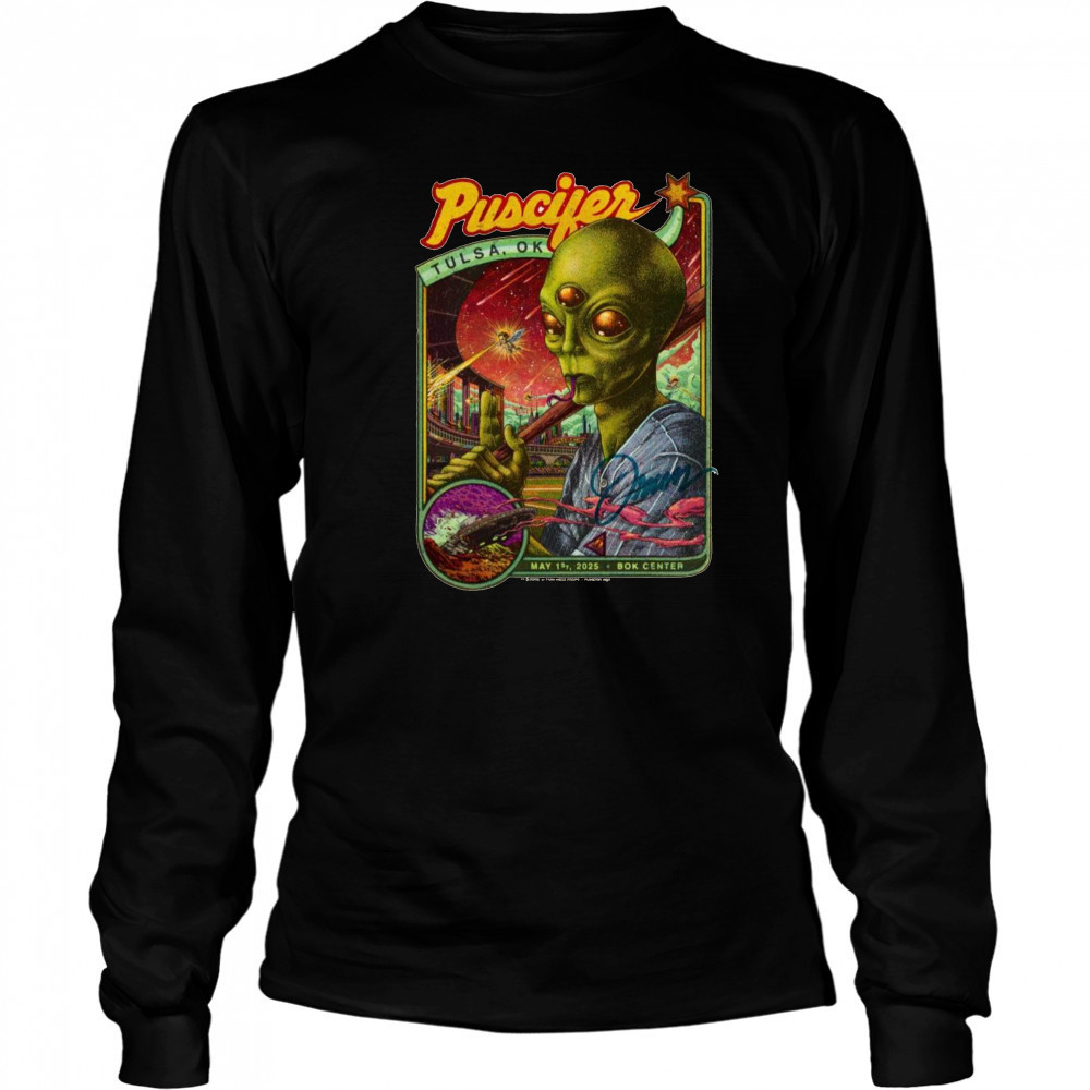 Poster Puscifer May 1st 2025 Bok Center In Tulsa OK t-shirt Long Sleeved