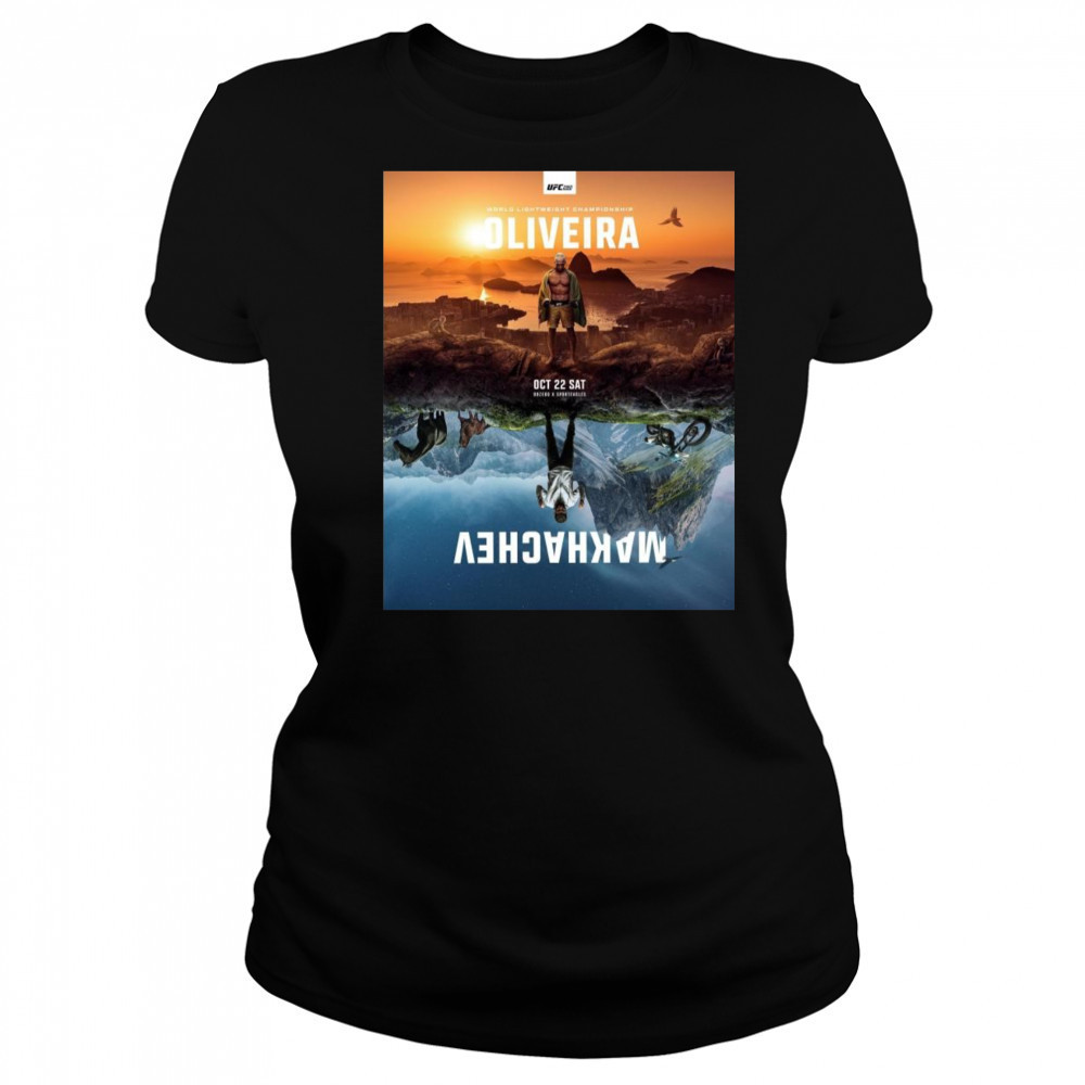 Poster World Lightweight Championship Oliveira Vs Makhachev October 22 Sat Bozebo X Sporteagles t-shirt Women's T-shirt