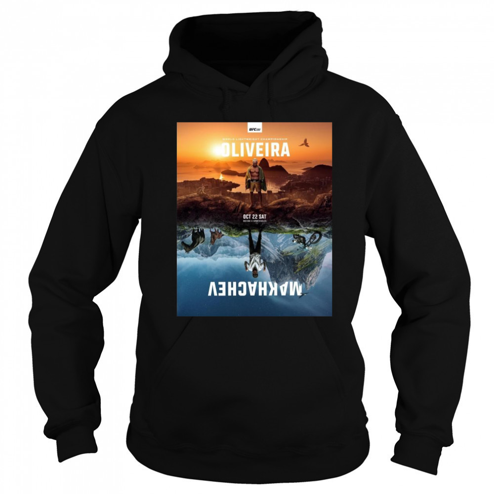Poster World Lightweight Championship Oliveira Vs Makhachev October 22 Sat Bozebo X Sporteagles t-shirt Sweatshirt