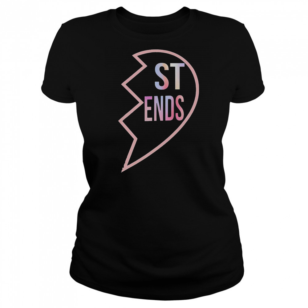 St End Bff 1 Heart In 2 Best Friends Matching 2nd Part T-Shirt Women's T-shirt