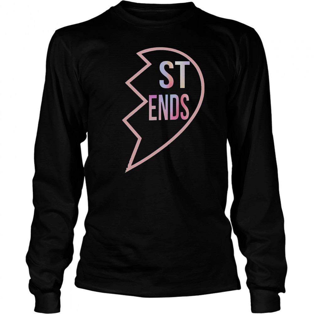 St End Bff 1 Heart In 2 Best Friends Matching 2nd Part T-Shirt Long Sleeved
