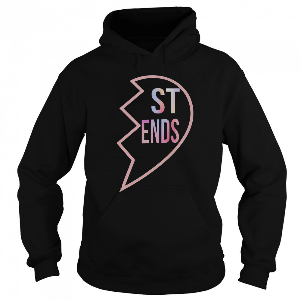 St End Bff 1 Heart In 2 Best Friends Matching 2nd Part T-Shirt Sweatshirt