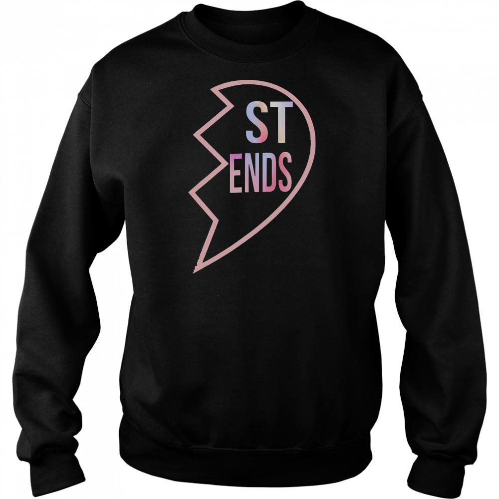 St End Bff 1 Heart In 2 Best Friends Matching 2nd Part T-Shirt Hoodie