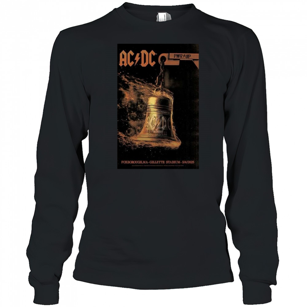 AC DC On May 4, 2025 In Foxborough, MA Tour Shirt Long Sleeved