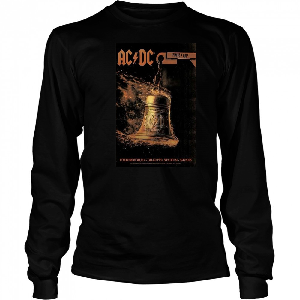 AC DC On May 4, 2025 In Foxborough, MA Tour Shirt Long Sleeved