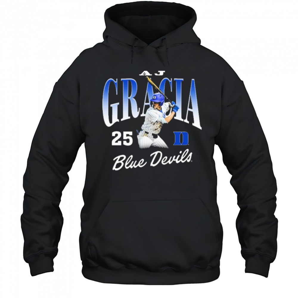 AJ Gracia 25 Duke Blue Devils Baseball NCAA Division I 2025 t-shirt Hoodie