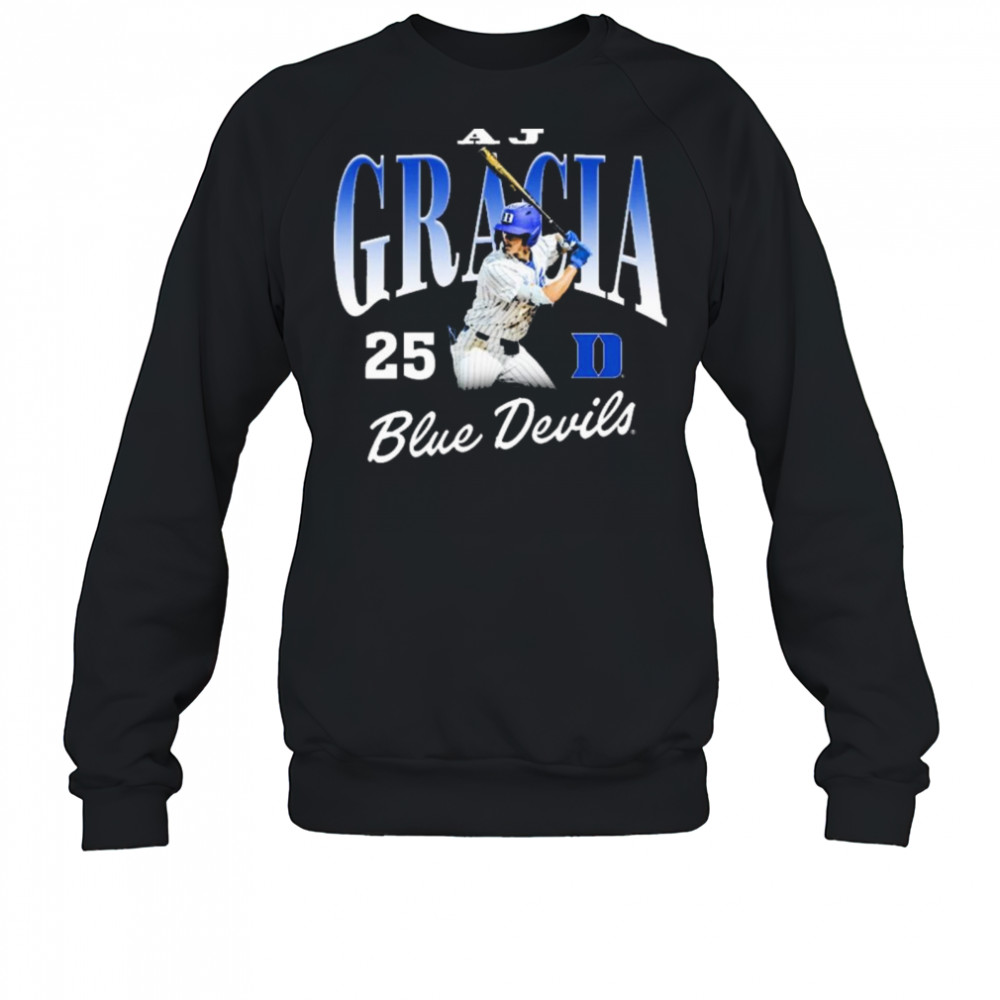 AJ Gracia 25 Duke Blue Devils Baseball NCAA Division I 2025 t-shirt Sweatshirt