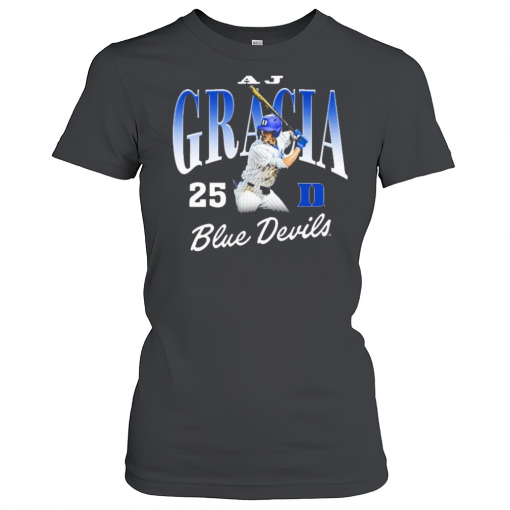 AJ Gracia 25 Duke Blue Devils Baseball NCAA Division I 2025 t-shirt Women's T-shirt