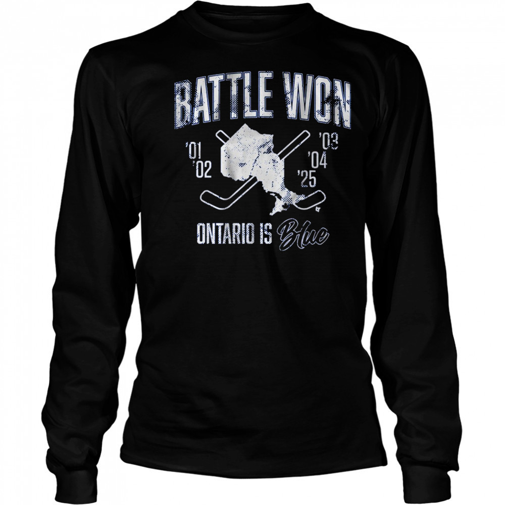 Battle Won Ontario Is Blue ’01 – ’25 t-shirt Long Sleeved