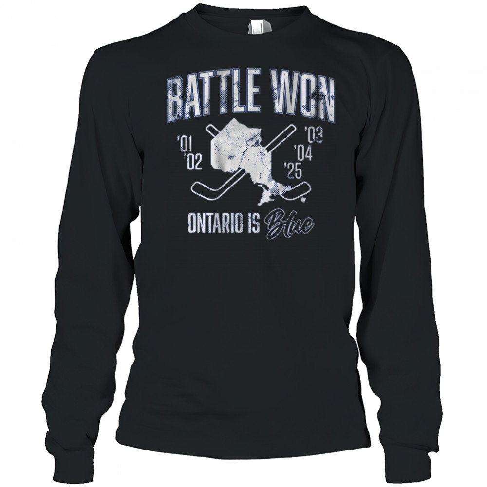 Battle Won Ontario Is Blue ’01 – ’25 t-shirt Long Sleeved