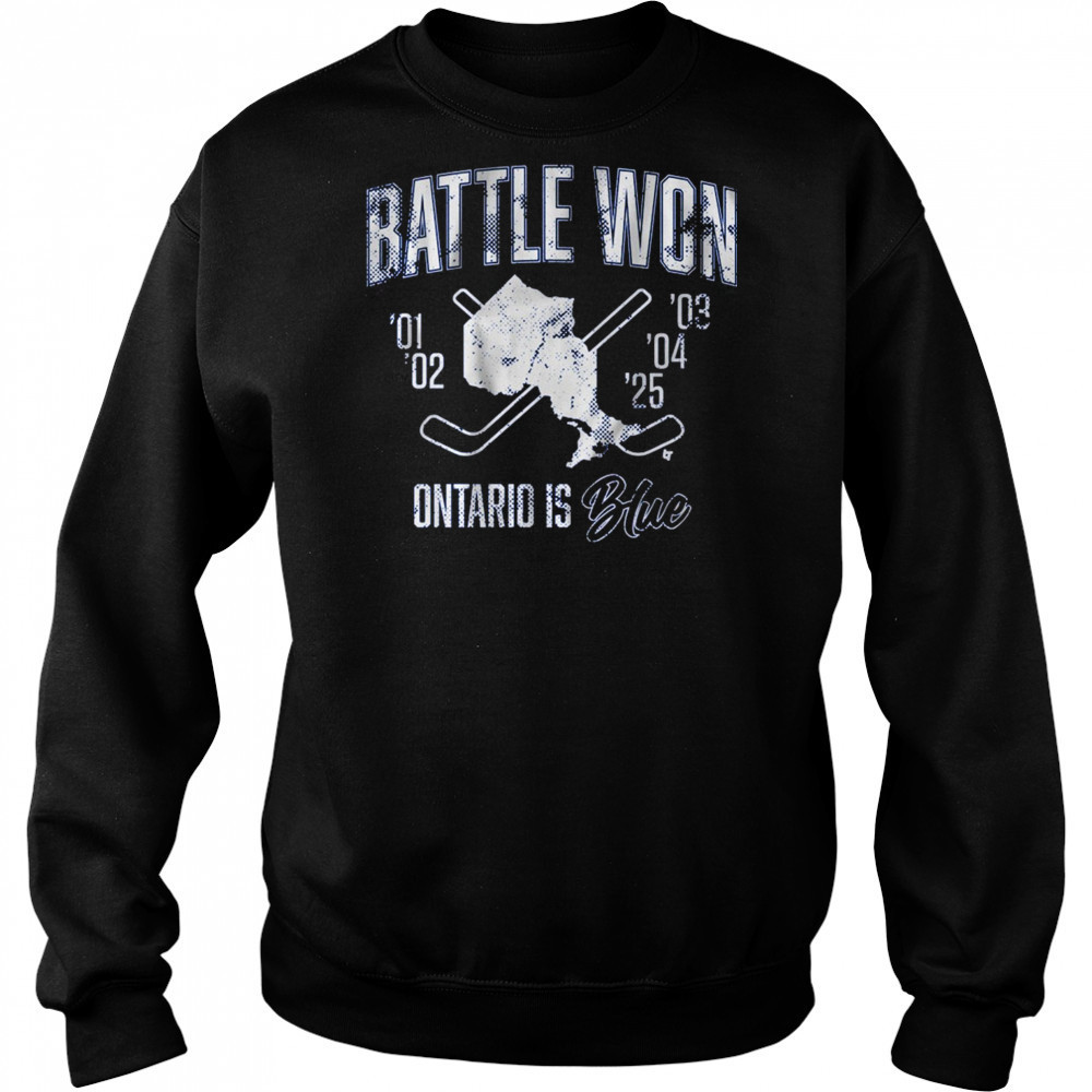 Battle Won Ontario Is Blue ’01 – ’25 t-shirt Hoodie