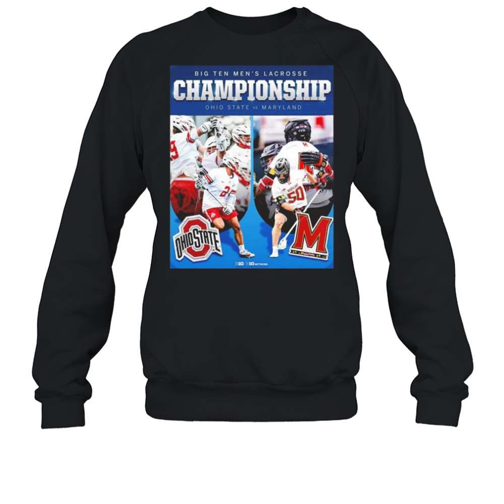 Big Ten Men’s Lacrosse Conference Tournament Championship Ohio State Buckeyes Vs Maryland Terrapins Shirt Sweatshirt