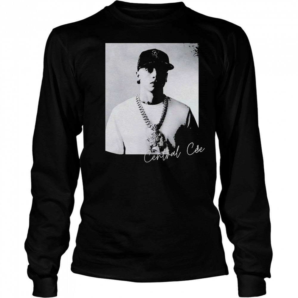 Central Cee Portrait Rapper T-shirt Long Sleeved
