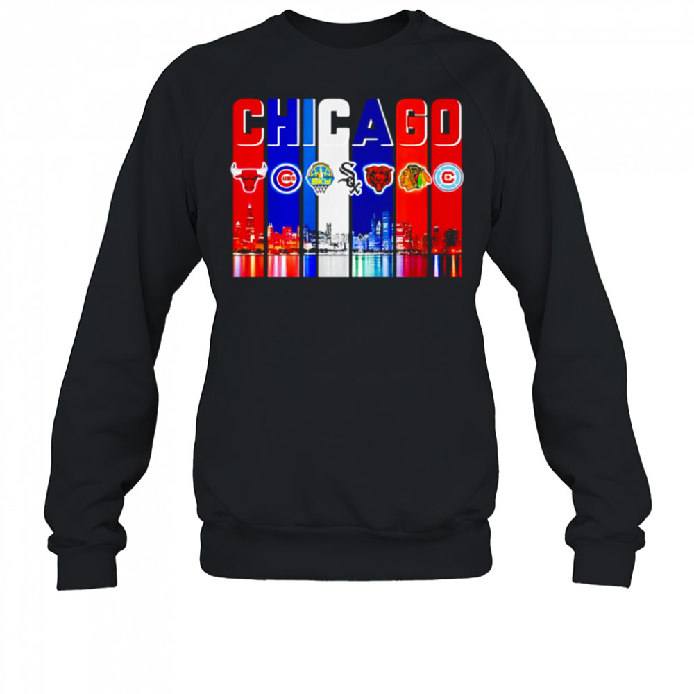 Chicago Cubs Chicago Bulls White Sox Proud City Of Champions shirt Sweatshirt