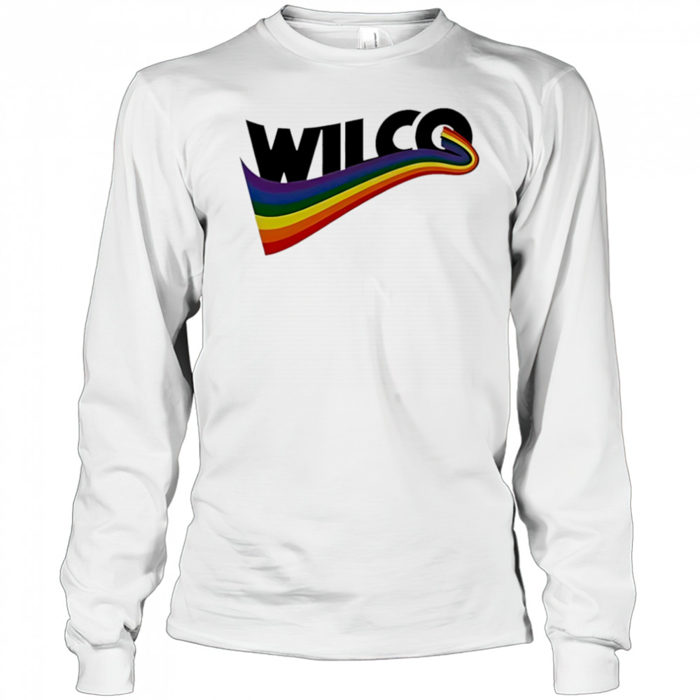 Colorful wilco graphic design shirt Long Sleeved