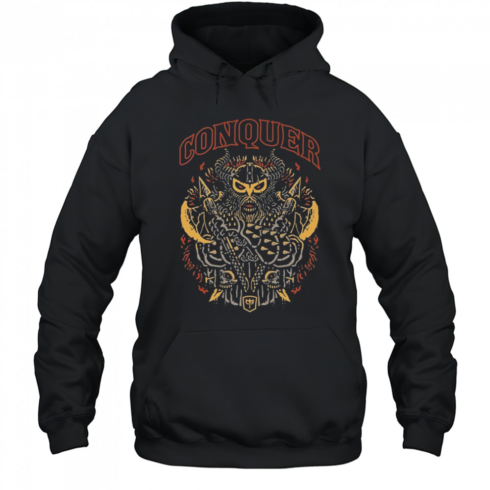 Conquer Viking Conquering Barbell T-shirt Hoodie