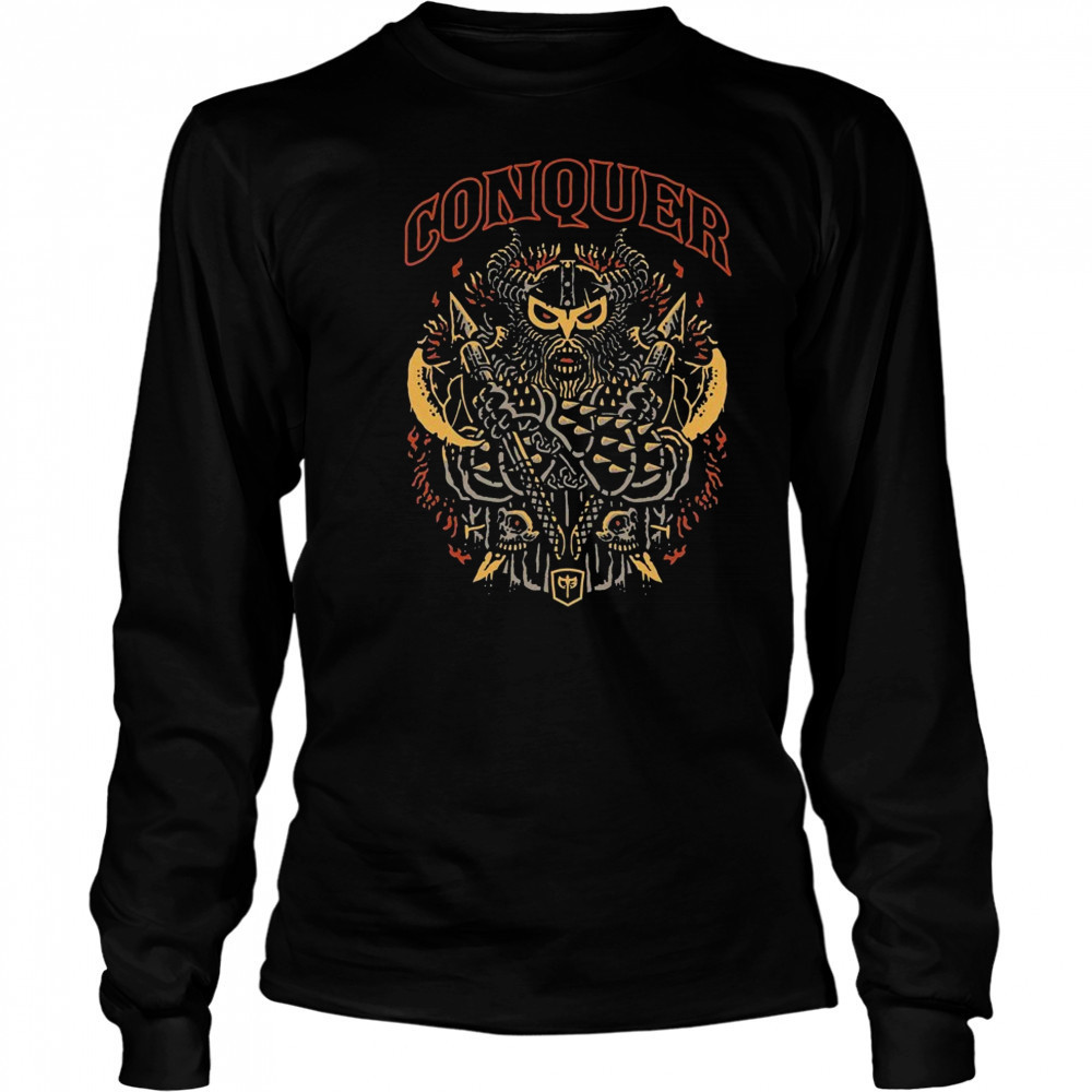 Conquer Viking Conquering Barbell T-shirt Long Sleeved
