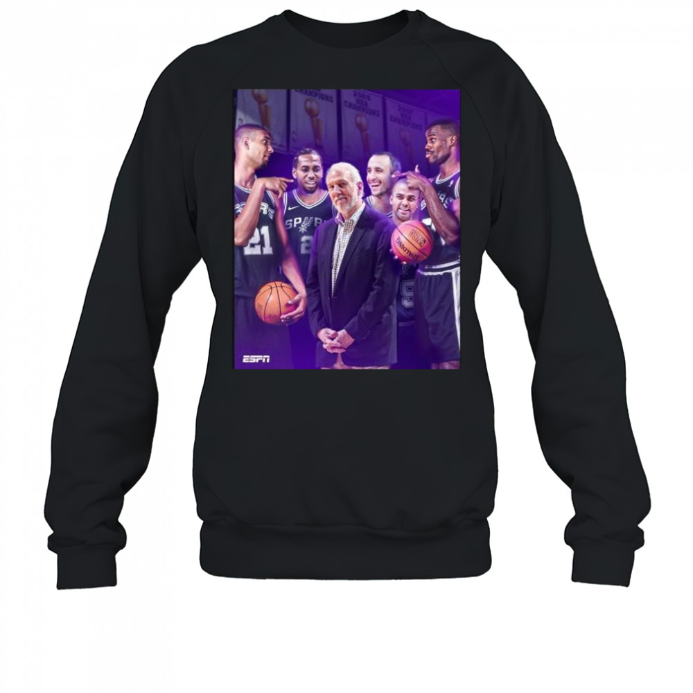 Five NBA titles – The winningest coach in NBA history Coach Gregg Popovich t-shirt Sweatshirt