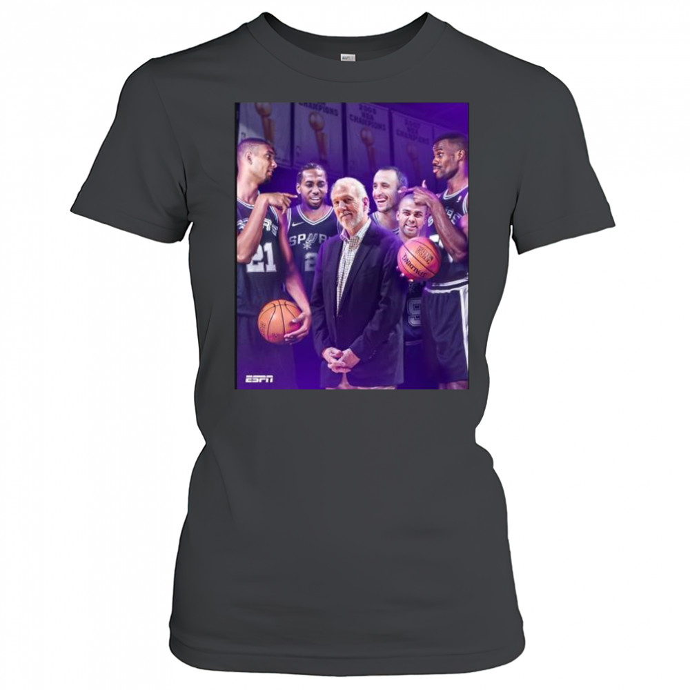 Five NBA titles – The winningest coach in NBA history Coach Gregg Popovich t-shirt Women's T-shirt