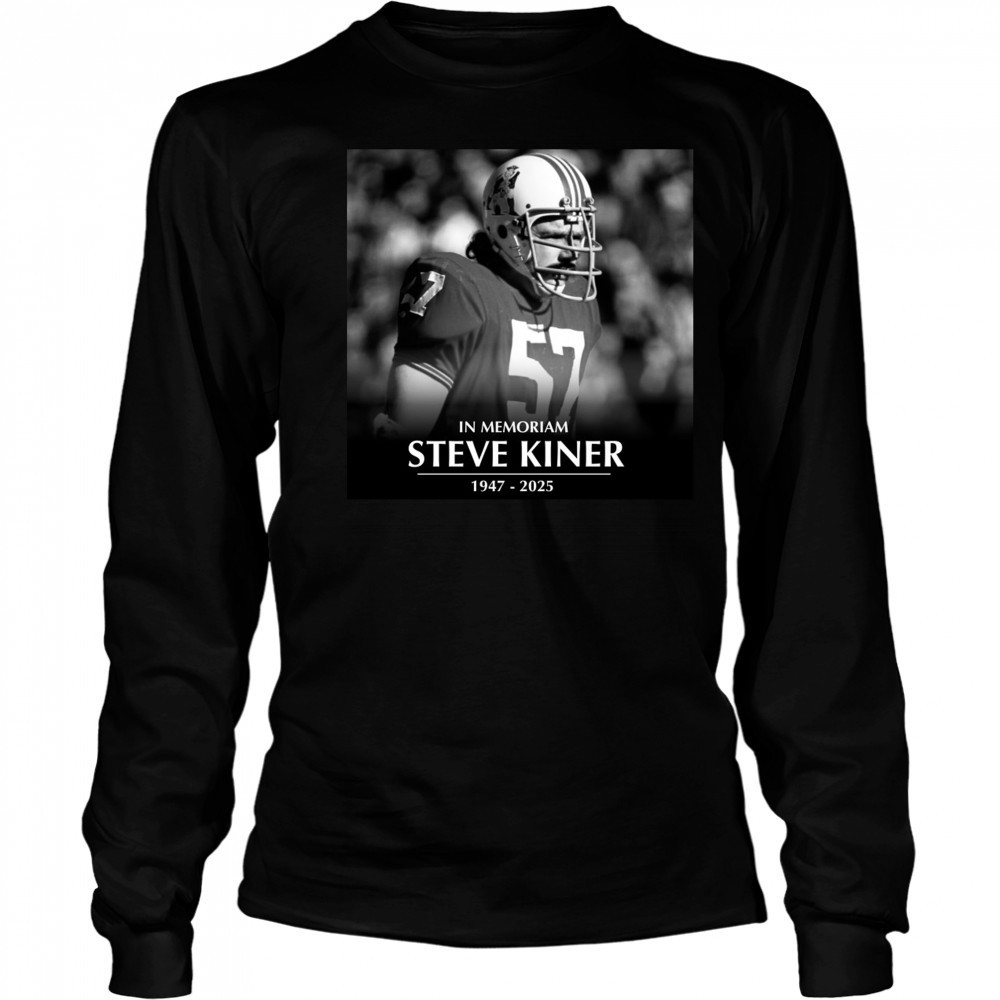 GilletteNation In Memoriam College Football Hall of Famer Steve Kiner 1947-2025 Poster t-shirt Long Sleeved