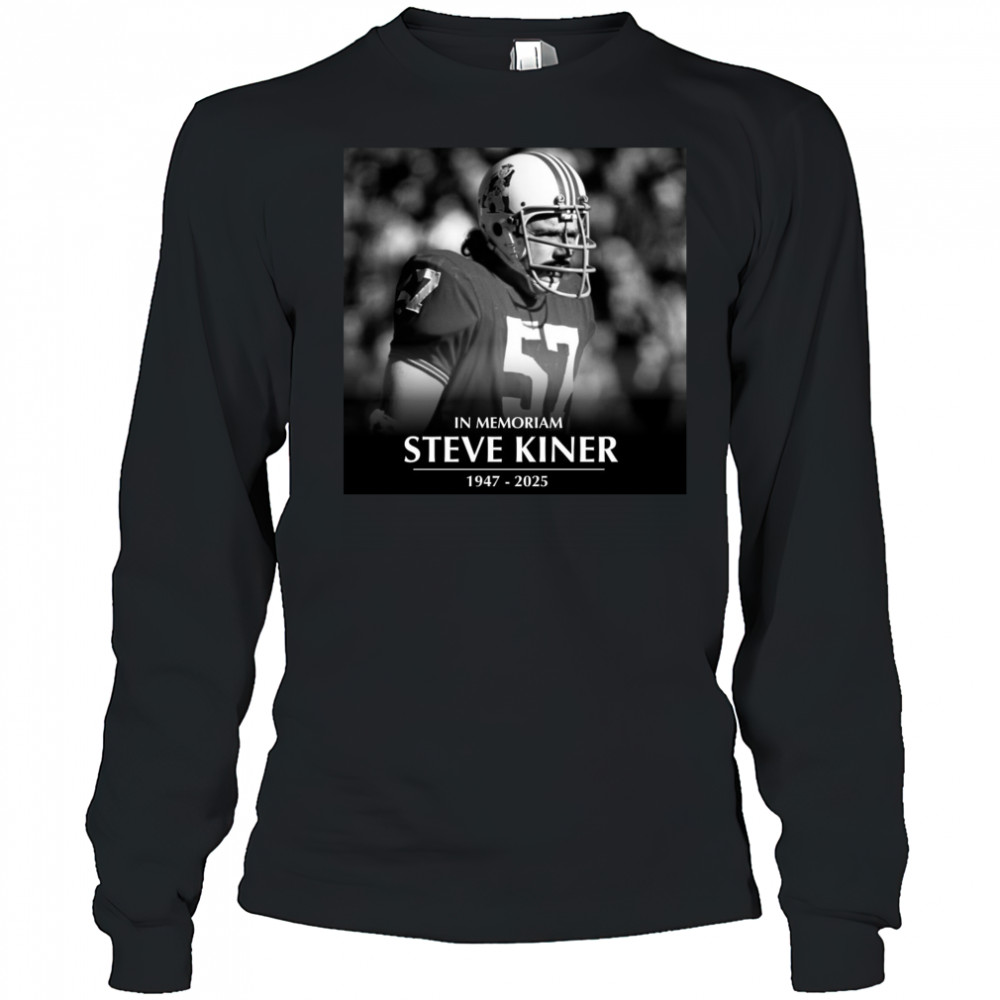 GilletteNation In Memoriam College Football Hall of Famer Steve Kiner 1947-2025 Poster t-shirt Long Sleeved