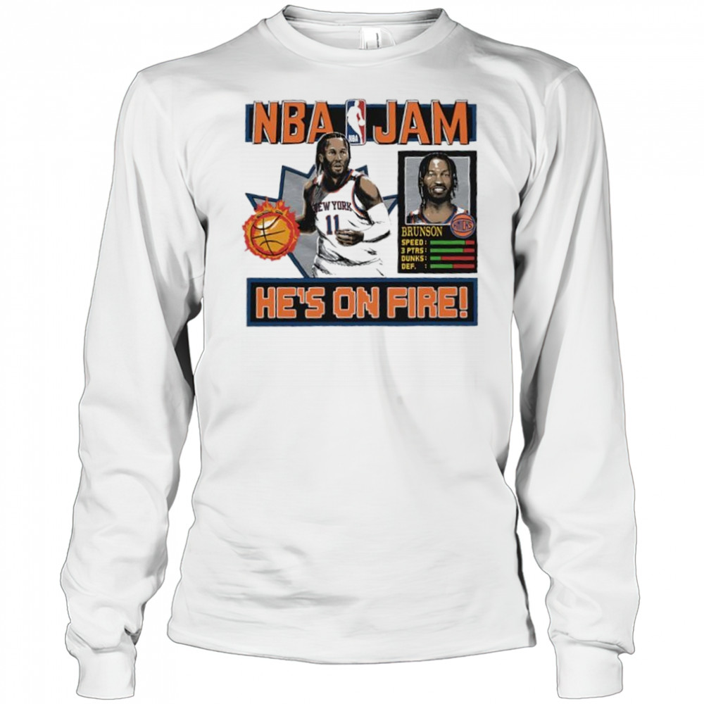 Jalen Brunson New York Knicks NBA Jam shirt Long Sleeved