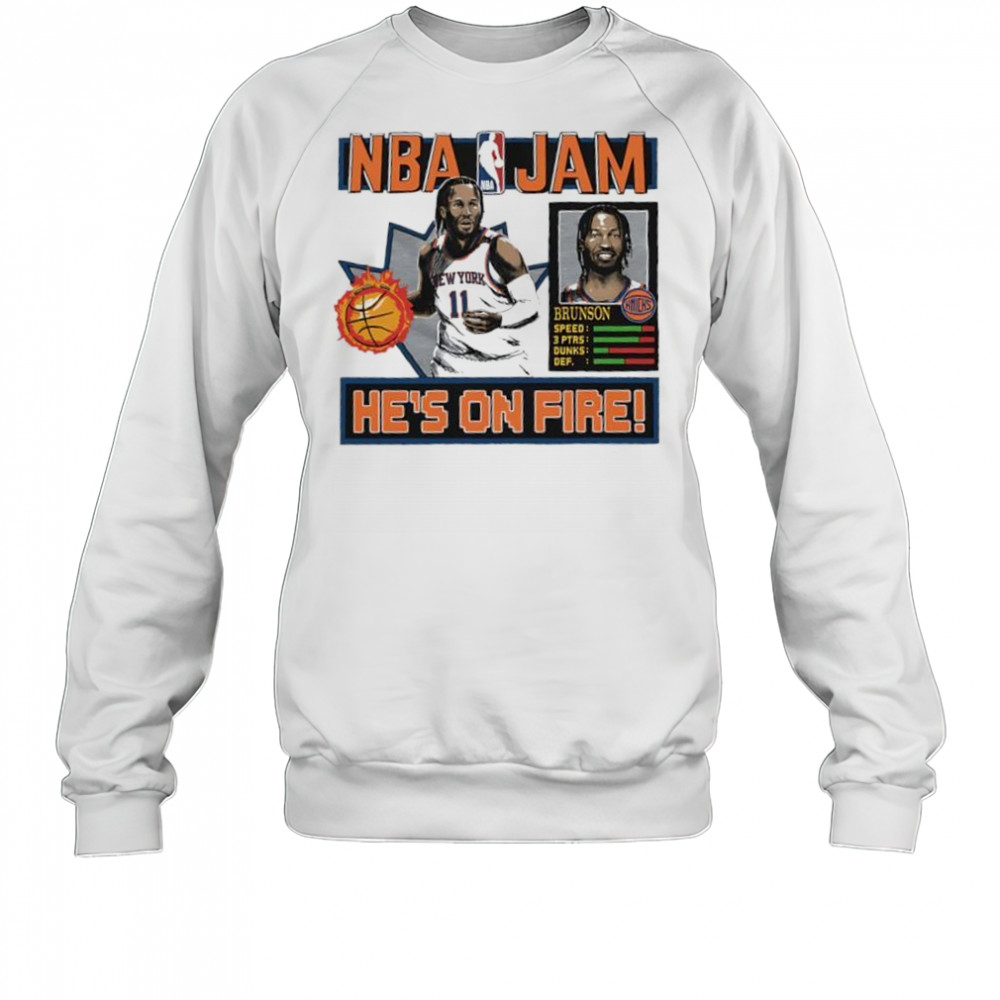Jalen Brunson New York Knicks NBA Jam shirt Sweatshirt