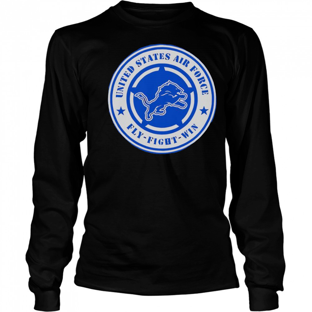Lions United States Air Force Military Appreciation Night T-Shirt Long Sleeved
