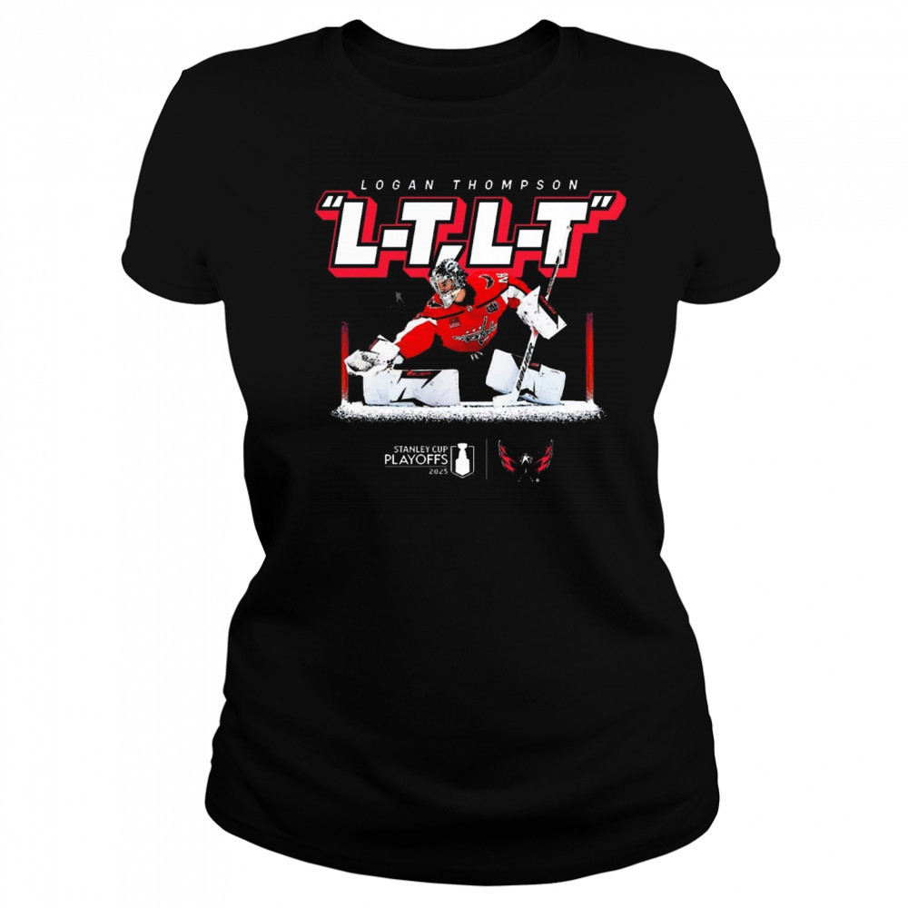 Logan Thompson Washington Capitals Hockey 2025 Stanley Cup Playoffs L-T L-T Micro Moment t-shirt Women's T-shirt