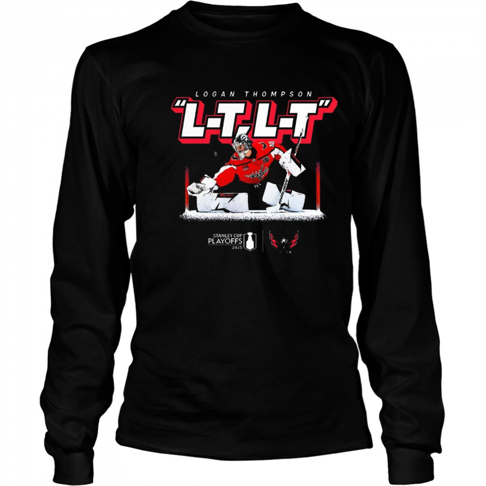 Logan Thompson Washington Capitals Hockey 2025 Stanley Cup Playoffs L-T L-T Micro Moment t-shirt Long Sleeved