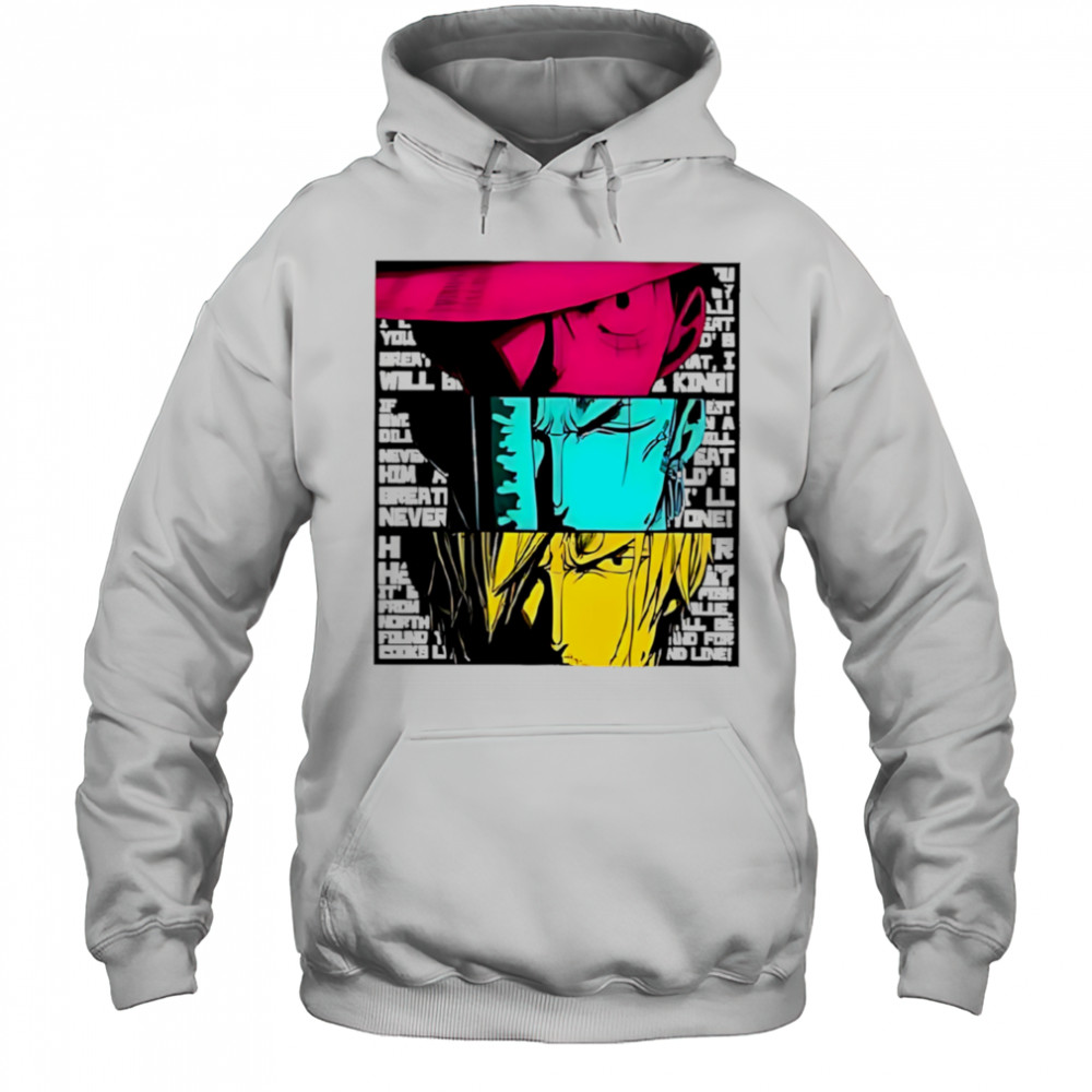 Luffy zoro and sanjI anime crew shirt Hoodie