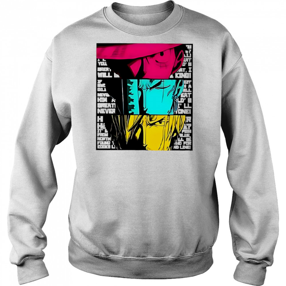 Luffy zoro and sanjI anime crew shirt Hoodie