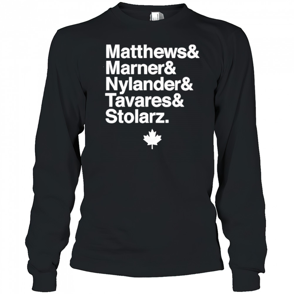 Matthews marner nylander tavares stolarz toronto hockey fan shirt Long Sleeved
