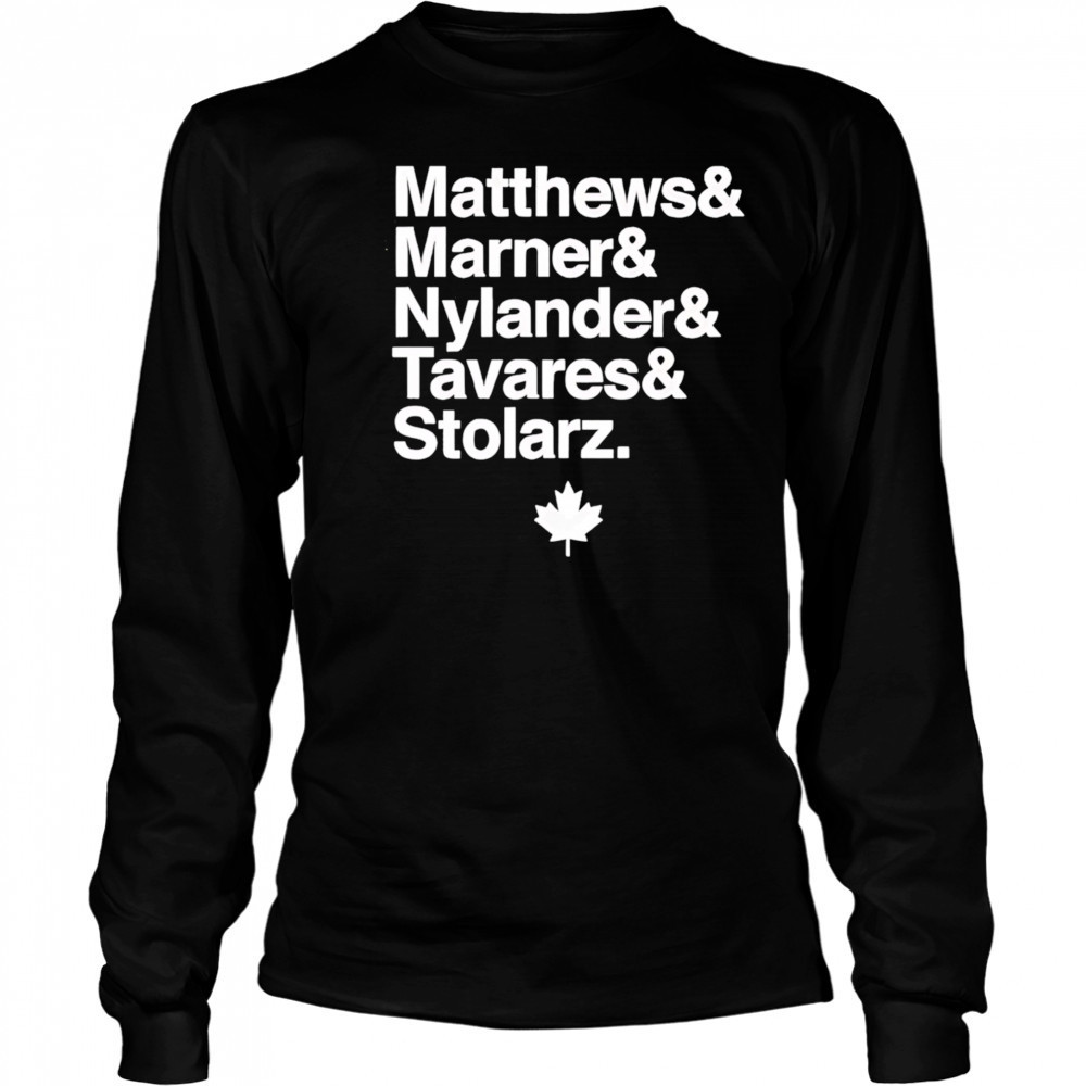Matthews marner nylander tavares stolarz toronto hockey fan shirt Long Sleeved
