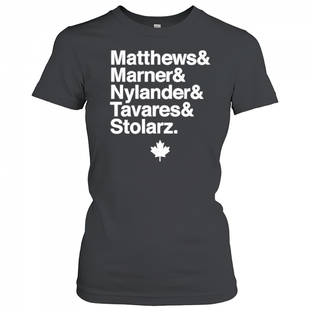 Matthews marner nylander tavares stolarz toronto hockey fan shirt Women's T-shirt