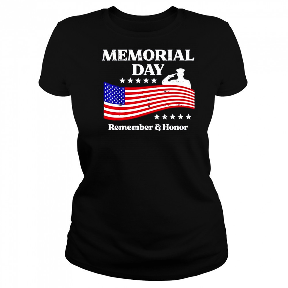 Memorial day remember and honor USA flag shirt Women's T-shirt