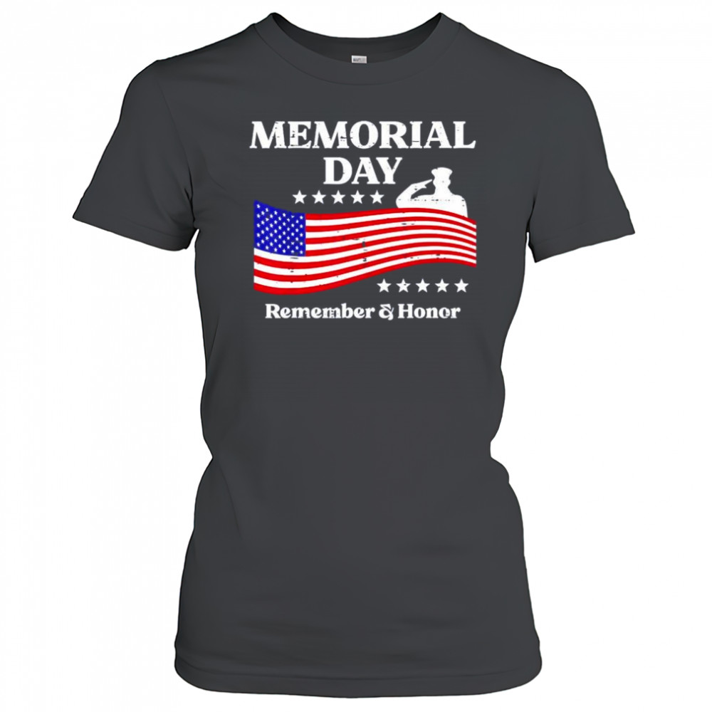 Memorial day remember and honor USA flag shirt Women's T-shirt