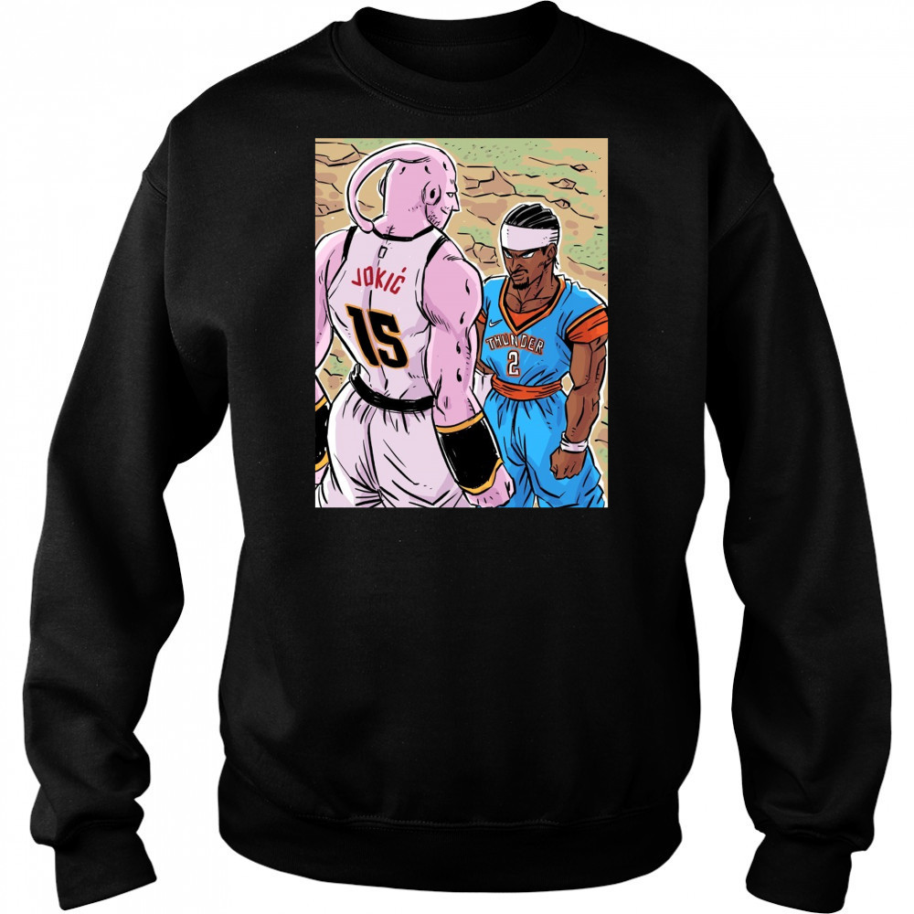 Nikola Jokic Denver Nuggets Vs Shai Gilgeous-Alexander Oklahoma City Thunder This Series 2025 Art Poster t-shirt Hoodie