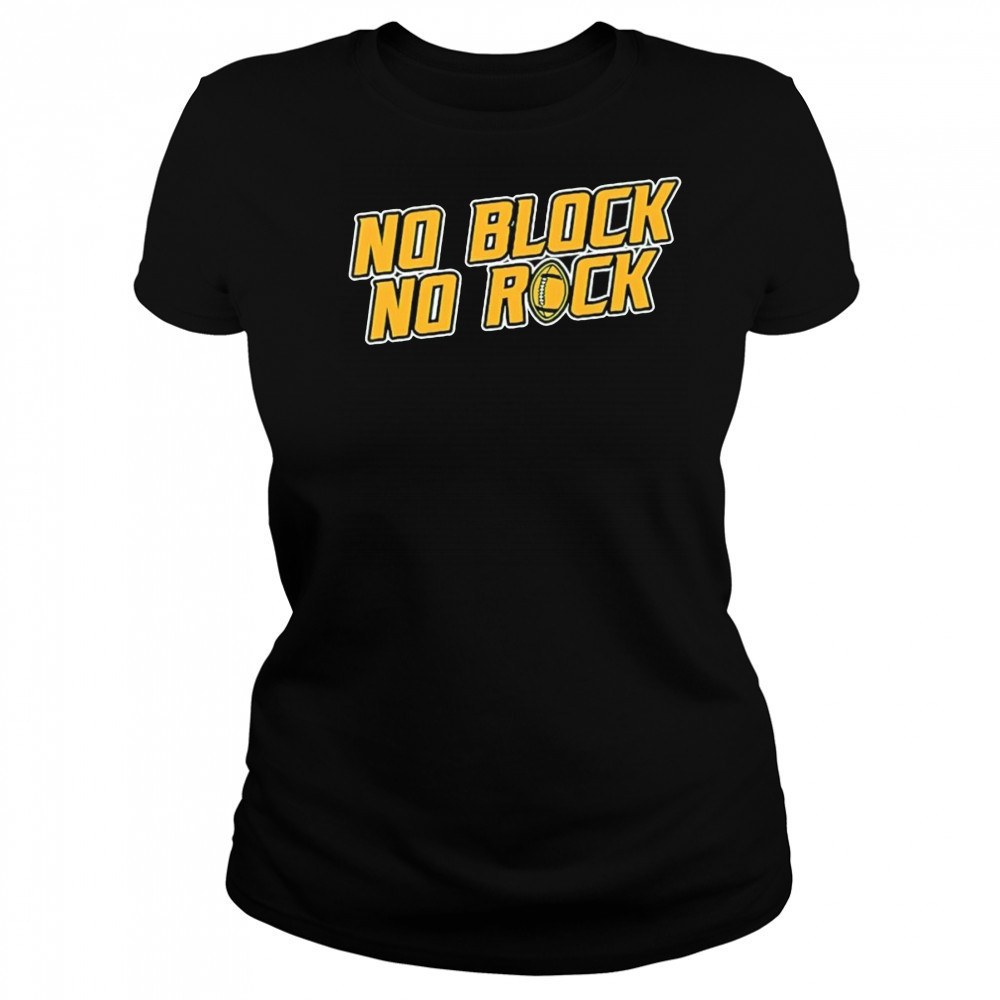 No block no rock football shirt Women's T-shirt
