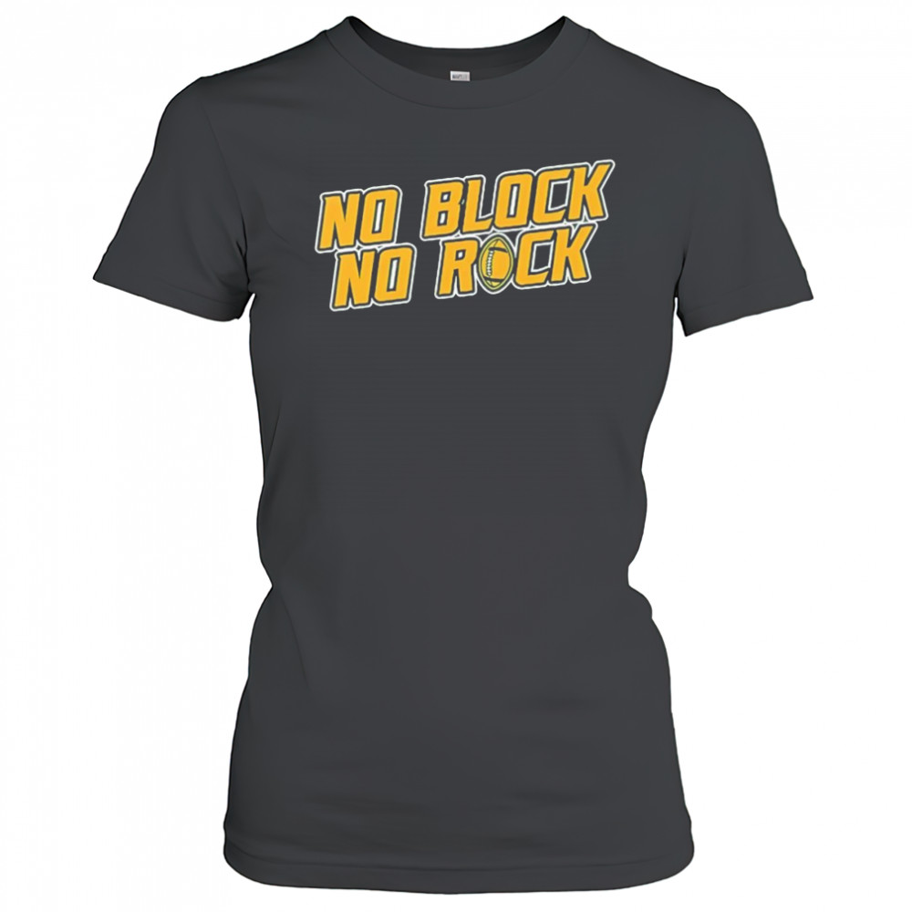 No block no rock football shirt Women's T-shirt