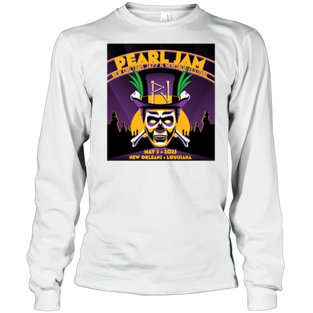 Pearl Jam New Orleans Jazz & Heritage Festival May 3 2025 at New Orleans Louisiana t-shirt Long Sleeved