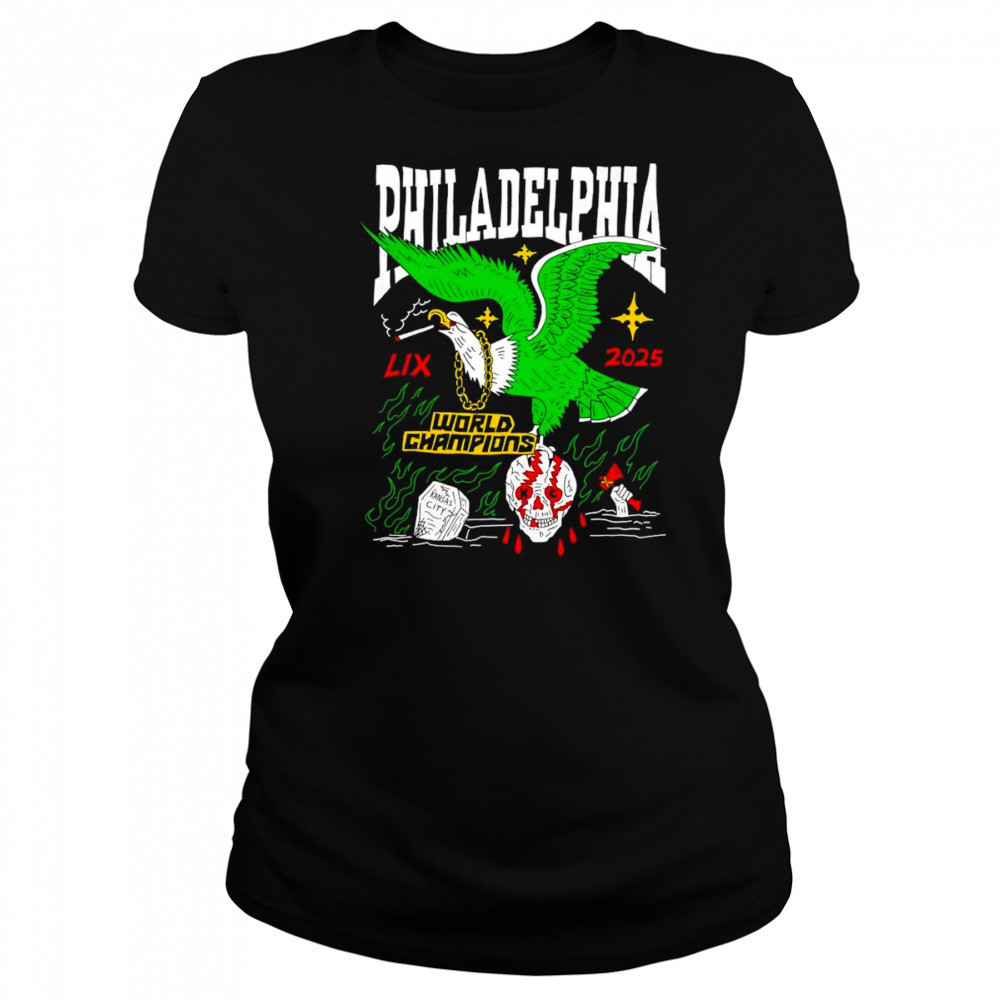 Philadelphia LIX 2025 World Champions eagle smoking shirt Women's T-shirt