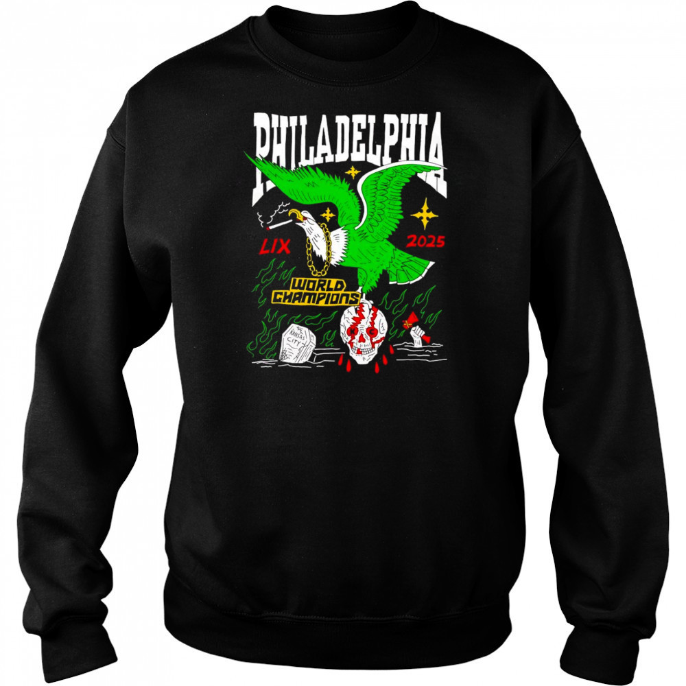 Philadelphia LIX 2025 World Champions eagle smoking shirt Hoodie