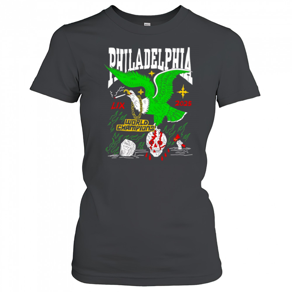 Philadelphia LIX 2025 World Champions eagle smoking shirt Women's T-shirt