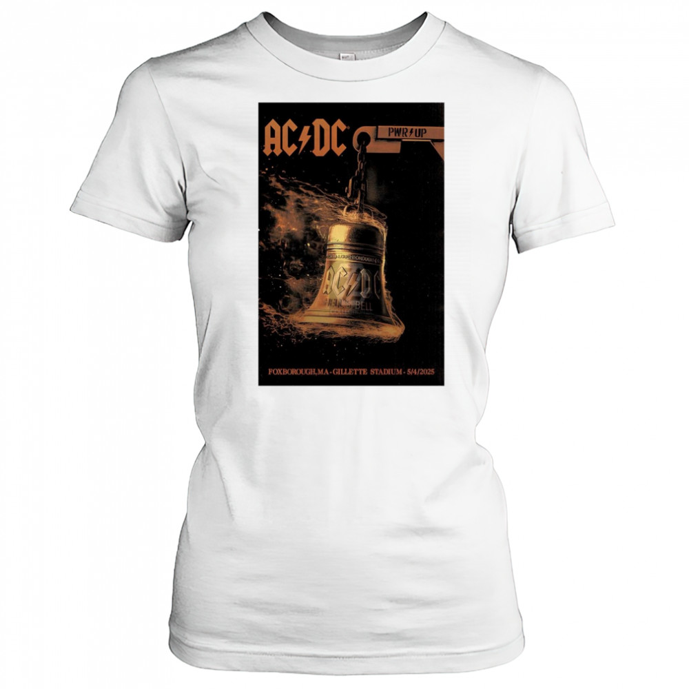 Poster The Gillette Stadium in Foxborough MA Show AC DC Band May 04 2025 t-shirt Women's T-shirt